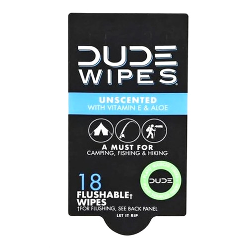 Dude Wipes Flushable Wipes Unscented Personal Care, 18 Ea