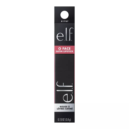 e.l.f. O FACE Satin Lipstick Effortless Shade, 0.13 Oz