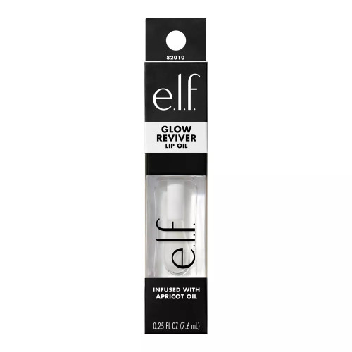 e.l.f. Glow Reviver Lip Oil Crystal Clear Finish, 0.25 Oz