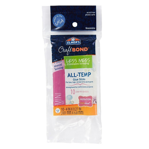 Elmers ECB Hot Glue Sticks 4 Inch Craft Supply, 10 Ea
