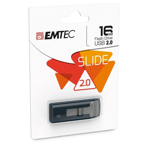 Emtec Flash Drive USB 2.0 16 GB Storage Device, 1 Ea