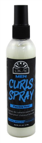 Okay Men Curls Spray Flexible Hold 4oz Pump