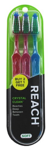 Reach Toothbrush Crystal Clean Soft 3Ct B2G1