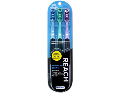 Reach Toothbrush Advanced Design Medium 3 Count