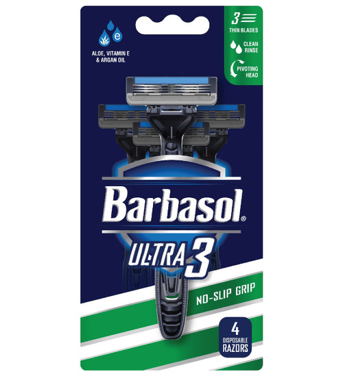 Barbasol Ultra 3 Disposable Razors 4 Count