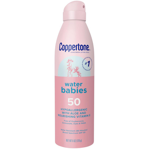 Coppertone Spf 50 Water Babies Spray 6oz