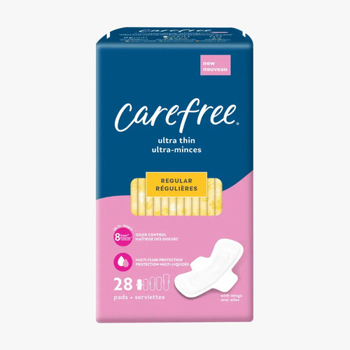 Carefree Ultra Thin Regular With Wings 28 Count