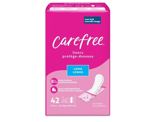 Carefree Liners Long 42 Count Unscented