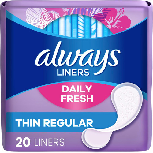 Always Daily Liners Thin Regular 20 Count