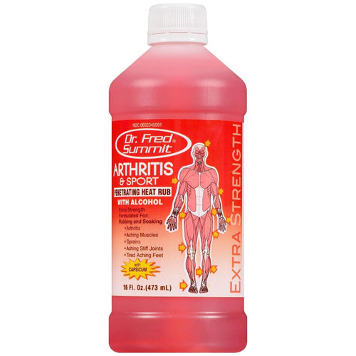 Dr. Fred Summit Arthritis & Sport Rubbing Alcohol, Penetrating Heat Rub 16oz