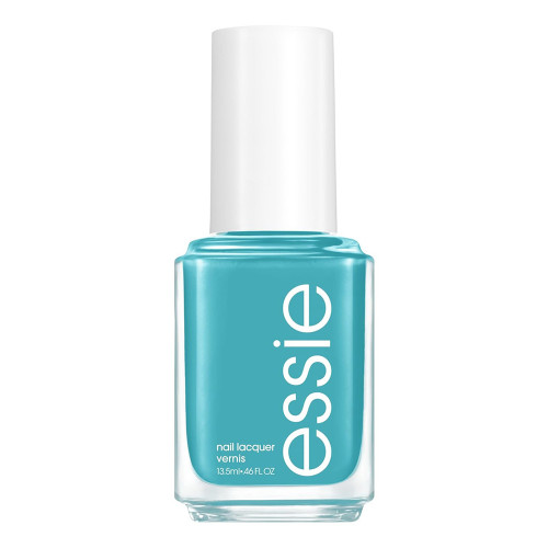essie salon-quality nail polish vegan aqua blue In The Cab-ana, 0.46 Oz