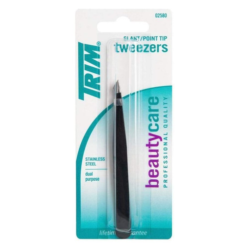 Tweezers Slant / Point Tip Precision Grooming Tool 1 Ea