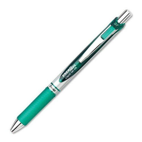 EnerGel RTX Gel Pen Green Ink Metal Tip Medium Line for Color Coding 0.7mm 1 Ea