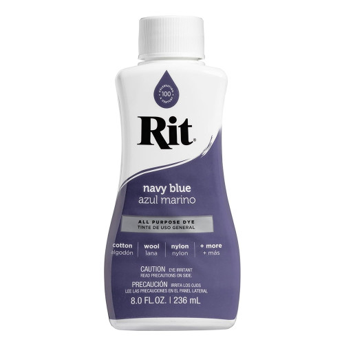 Rit Dye Liquid Fabric Dye Navy Blue All-Purpose Liquid Fabric Dye 8 Oz