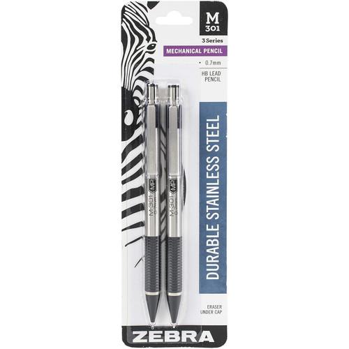 Zebra Mechanical Pencil Durable Stainless Steel 1 Ea