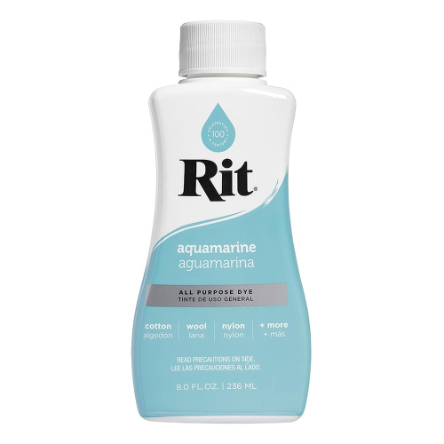 Rit Dye Liquid Fabric Dye Aquamarine All-Purpose Liquid Fabric Dye 8 Oz