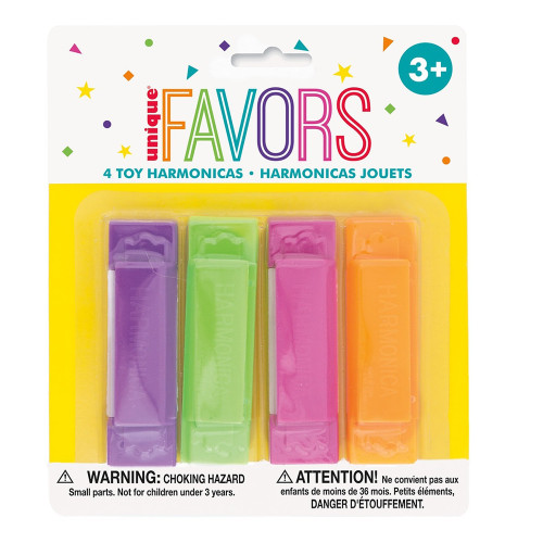 Harmonica Classic Musical Toy 4 Ea