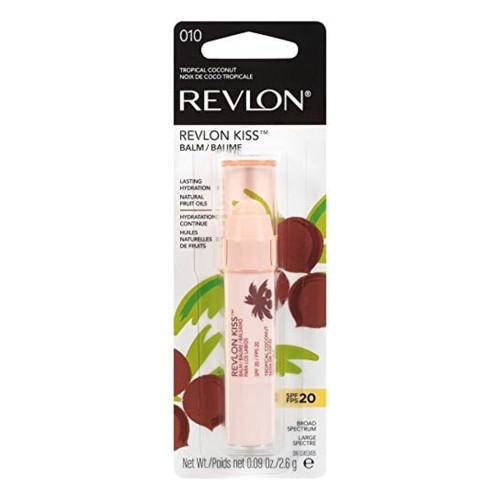 Revlon Kiss Balm #010 Tropical Coconut Hydrating Lip Balm with SPF 20 0.09 Oz