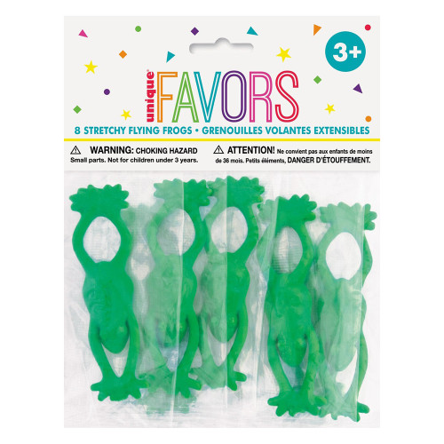 Stretch Frog Slingshot Shooter Assorted Party Favor 8 Ea