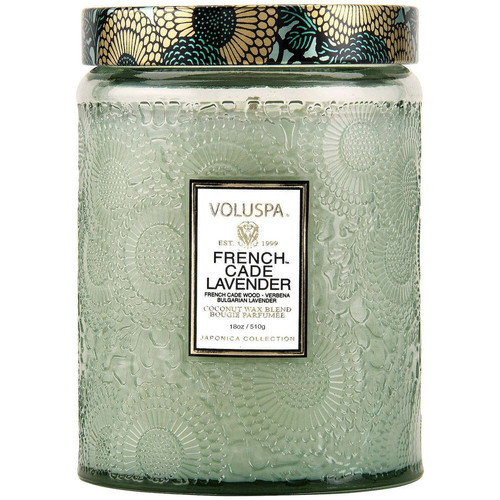 Voluspa Candle French Cade Lavender Large Glass Jar Decorative 18 Oz 1 Ea