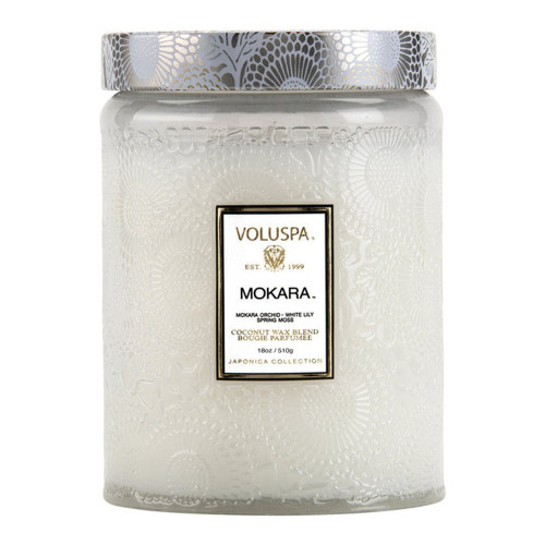 Voluspa Candle Mokara Large Glass Jar Decorative 18 Oz 1 Ea