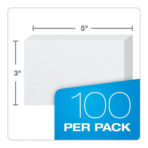 Oxford Blank Index Cards for Study and Flashcards 3 x 5 In 100 Pack