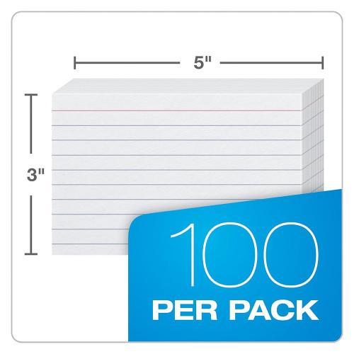 Oxford Ruled Index Cards for Notes and Lists 3 x 5 In 100 Pack