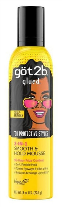 Got 2B Glued 2-In-1 Smooth & Hold Mousse 8Oz