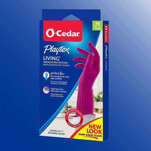 Playtex Living Gloves Durable Protective Household Cleaning Gloves Comfortable Fit Medium 1 Pair