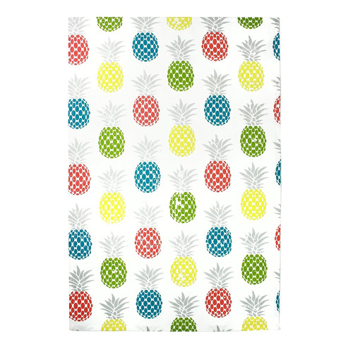 MUkitchen Designer Print 100% Cotton Towel with Pineapple Medley Pattern, 20x30 Inch, 1 ea