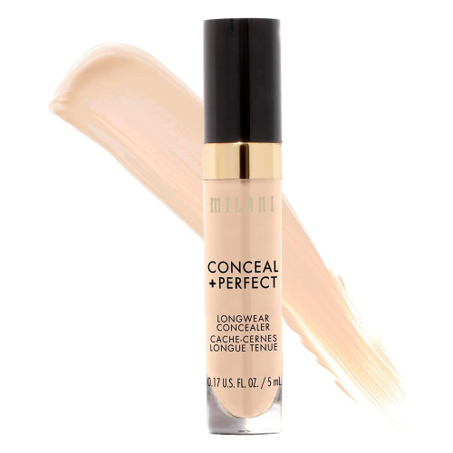 Milani Conceal and Perfect Long Wear Concealer Nude Ivory Full Coverage, 0.17 oz