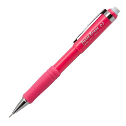 Pentel Twist Erase III Mechanical Pencil Pink Barrel Comfortable Grip Smooth Writing 0.7mm 1 Ea