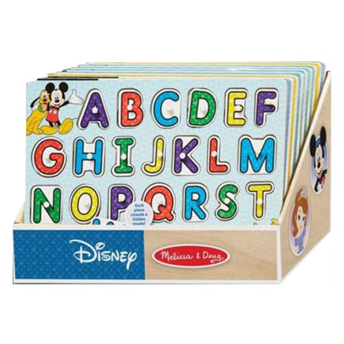 Melissa and Doug Alphabet Wooden Peg Puzzle Uppercase Letters Learning Toy, 1 ea