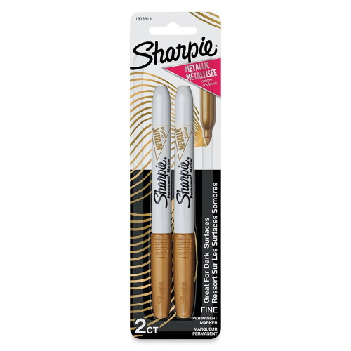 Sharpie Permanent Marker Metallic Fine Point 2 Ea