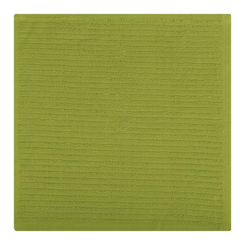 MUkitchen 100% Cotton Ridged Solid Cloth for General Kitchen Cleaning Tasks, 12x12 Inch, Cactus, 1 ea