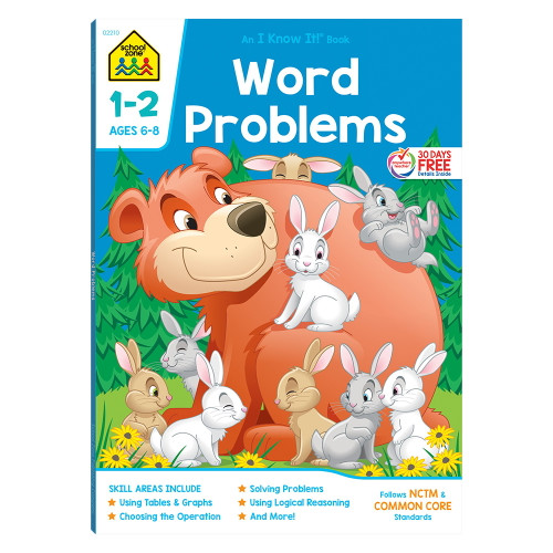 School Zone Workbook Word Problems Practice 1 Ea