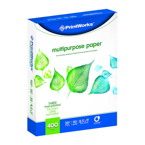 Printworks Multipurpose Paper Bright White School and Office Supply Sheets 400 Ea 8.5 x 11 Inches 1 Ea