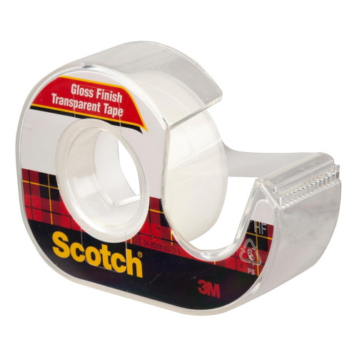 3M Transparent Tape Durable Adhesive General Purpose 1/2 inch x 1000 inch 1 Ea