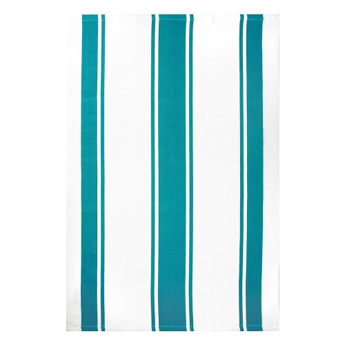 MUkitchen 100% Classic Stripe Towel for Kitchen and Dining Use, 20x30 Inch, Surf Color, 1 ea