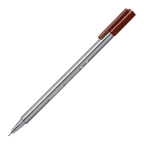 Staedtler Triplus Fineliner Pen Smooth Writing Van Dyke Bruin 1 Ea