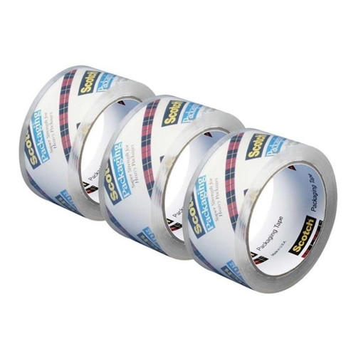 Scotch Shipping Packaging Tape Strong Seal 3 Ea