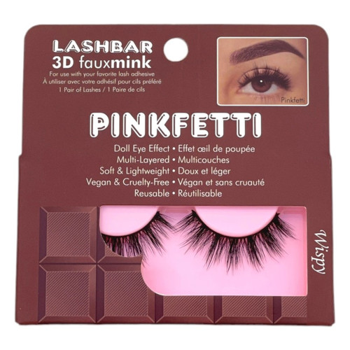 LP Eyelash Pinkfetti Style Comfortable Fit Lightweight Durable Fashion Accessory 1 Pair 1 Ea
