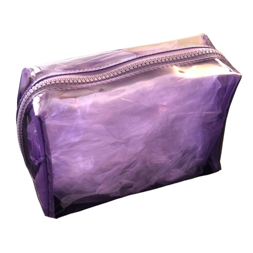Organizer Tinted PVC Purple Durable Storage 1 Ea