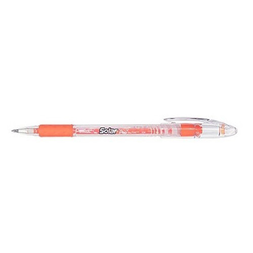 Pentel Solar Pop Neon Gel Pen Medium Line Bright Orange Ink Smooth Writing 0.6mm 1 Ea