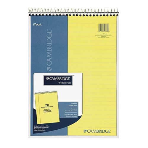 Cambridge Top Bound Stiff-Back Notebook Legal Ruled Durable Cover, 1 ea