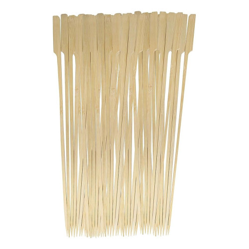 Mr. Bar-B-Q 12 Inch Flat Bamboo Skewers with Handle for Kebabs, 50-Piece Set