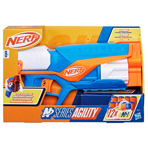 Nerf N Series Agility Blaster for Outdoor Play and Dart Battles, 6-Dart