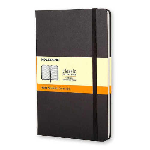 Moleskine Pocket Hardcover Ruled Notebook Black for Portable Note Taking, 1 ea