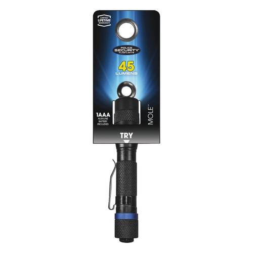 Mole Flashlight Durable Compact Design Bright Illumination Reliable Performance 1AA Battery 1 Ea