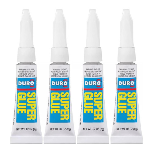 Duro Super Glue Adhesive Fast Bonding Formula, 0.28 Oz